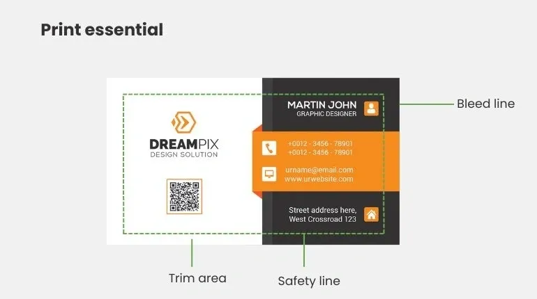 Business card dimension guidelines