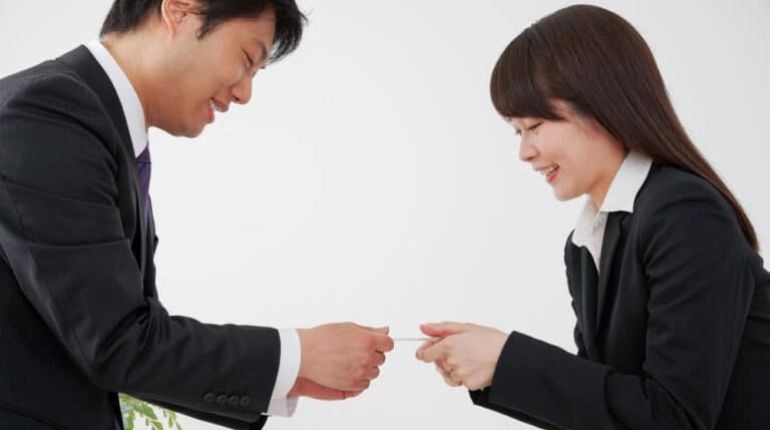 Exchanging visiting cards