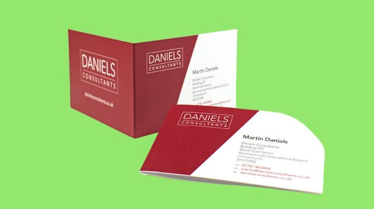 Folded business card
