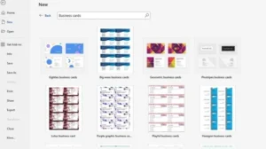 Creating business card in microsoft word
