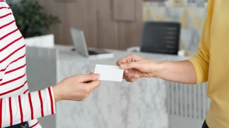 Leaving business cards in stores