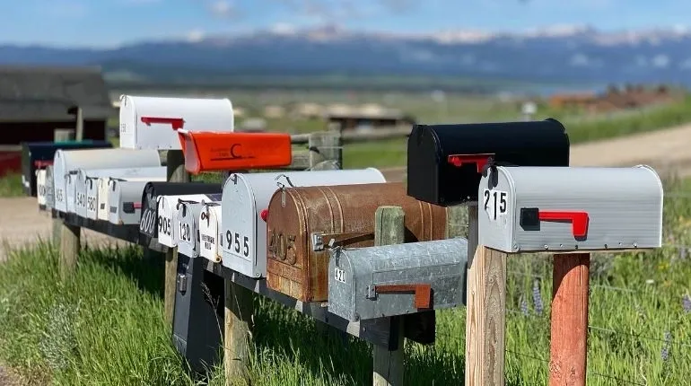 Leaving business cards in mailboxes