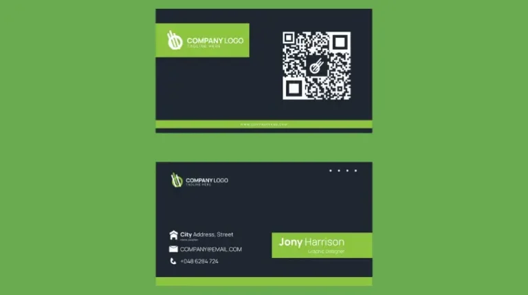 QR code on visiting cards