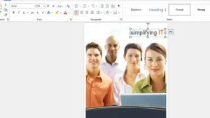 Editing a poster in MS word using templates