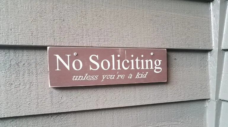 No solicting signs