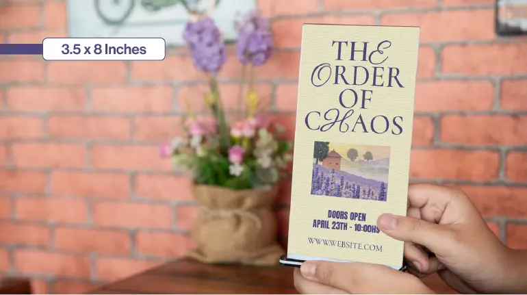 Rack Card size 3.5 x 8.5