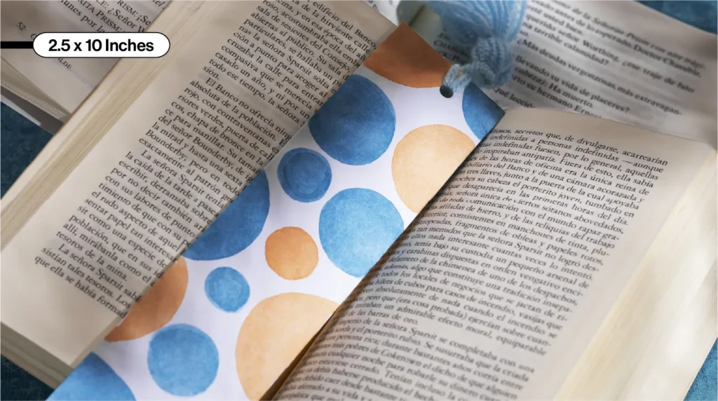 2.5 x 10 bookmark