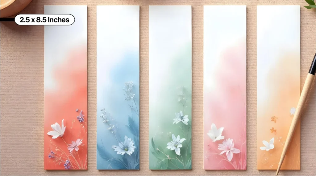 2.5 x 8.5 bookmark