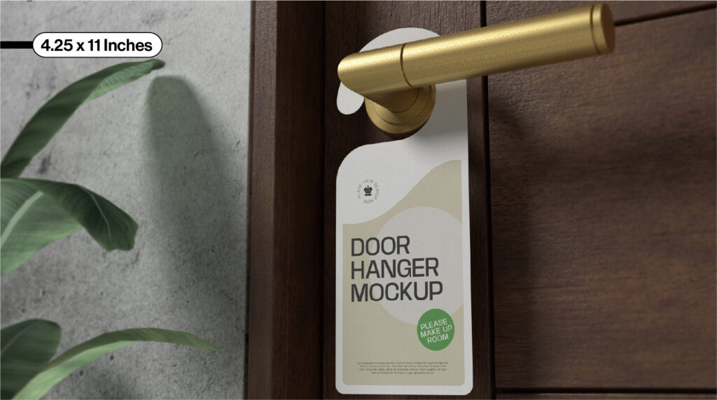 4.25 x 11 door hanger